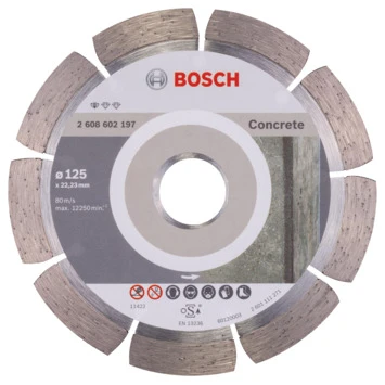 Bosch Prof Diamantdoorslijpschijf Beton 125x22,23x1,6x10mm 1st 3 Bosch Prof Diamantdoorslijpschijf Beton 125x22,23x1,6x10mm 1st