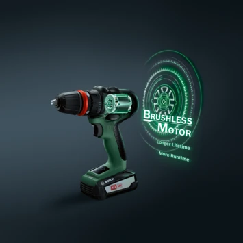 Bosch 18V Accuboormachine Brushless AdvancedDrill Met 3-delige Adapterset (Incl. 2 Accu's 2.5Ah + Lader) 8 Bosch 18V Accuboormachine Brushless AdvancedDrill Met 3-delige Adapterset (Incl. 2 Accu's 2.5Ah + Lader) - Afbeelding 6
